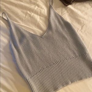 knitted cropped tank top!